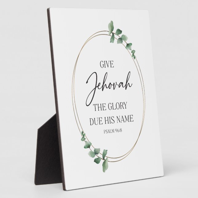 JW 2025 Year Text with Eucalyptus Plaque (Side)