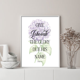 JW 2025 Year Text with Hydrangea Print