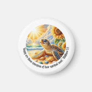JW 2026 Year Text Happy Turtle Matthew 5:3 Magnet
