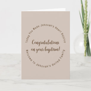 JW Baptism Folded Greeting Card