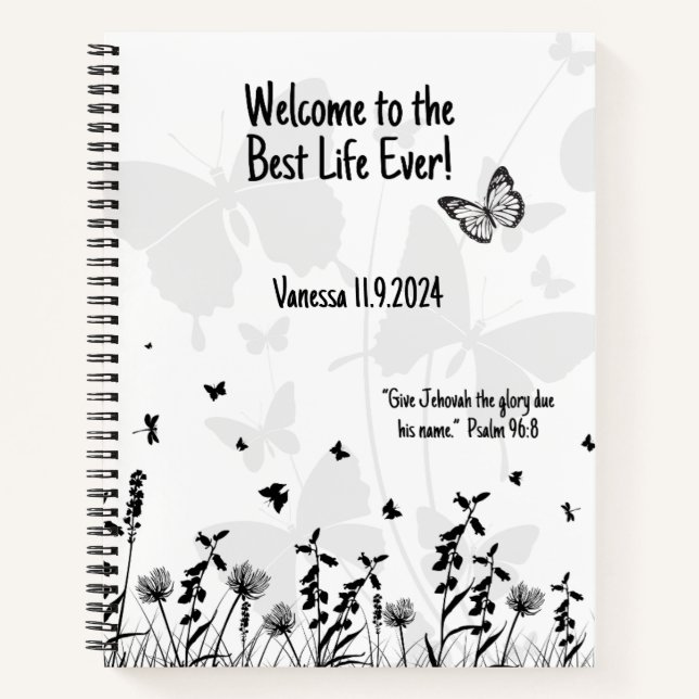 JW Baptism Gift-Keepsake Notebook for new Sister (Front)