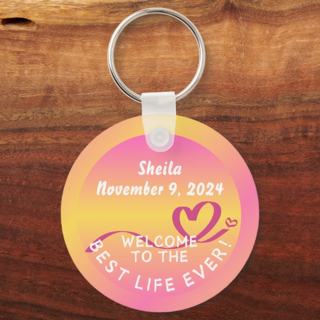 JW Baptism Gift Keychain Keepsake Best Life Ever (Front)