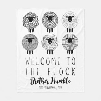 JW Baptism Gift Personalised Welcome to the Flock Fleece Blanket