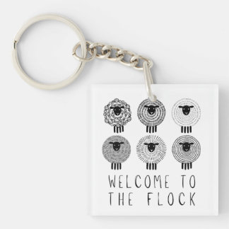 JW Baptism Gift Personalised Welcome to the Flock Key Ring