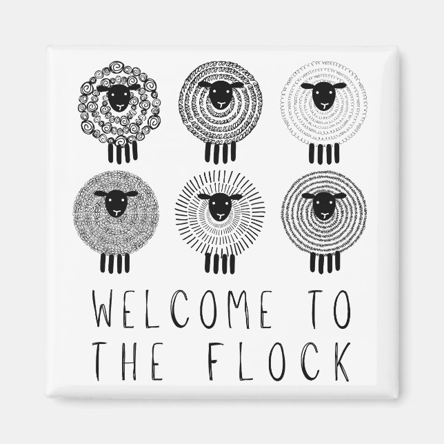 JW Baptism Gift Personalised Welcome to the Flock Magnet (Front)
