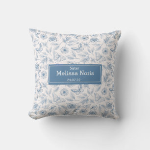 JW Baptism Gift - vintage blue Cushion