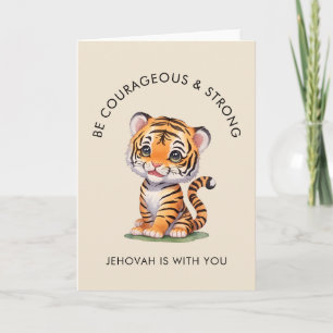 JW Card Be Courageous & Strong   JW Greeting Card