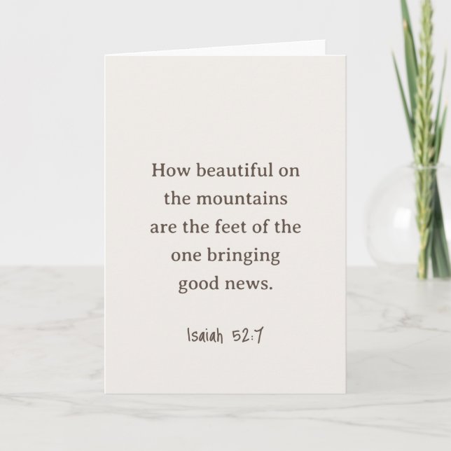 JW Card for Pioneers Isaiah 52:7 | JW Greeting (Front)