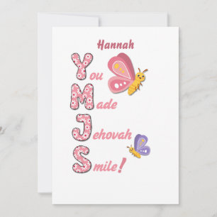JW Card for Young Sisters "You made Jehovah smile"