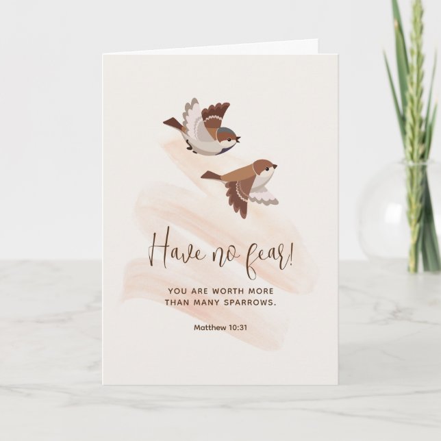 JW Card, Matthew 10:31 | JW Greeting Card (Front)