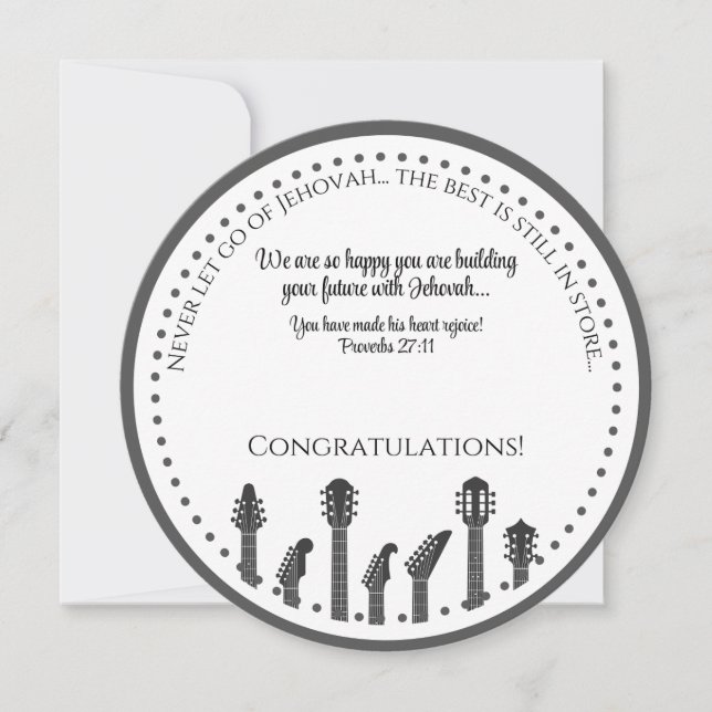 JW Congratulations on Your Baptism Greeting Card (Front)