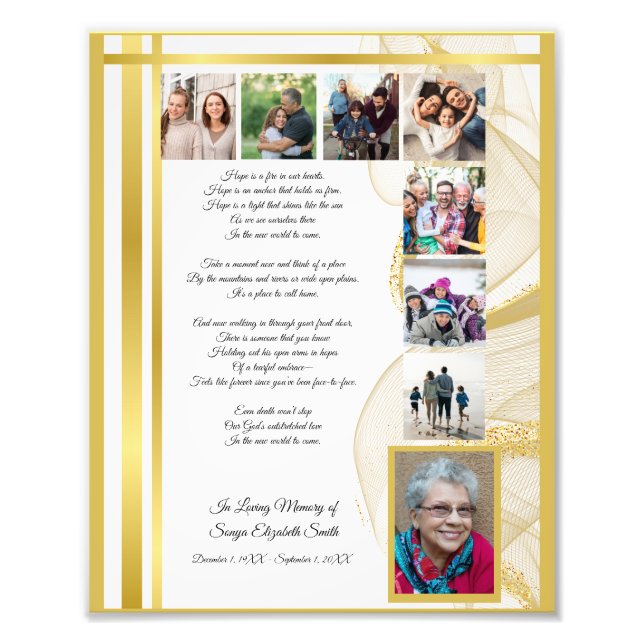 JW Funeral Memorial Service Poster Print (Front)