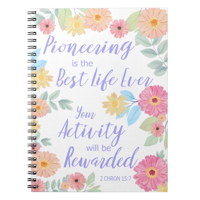 JW Gift Pioneering is the Best Life Ever Notebook (Front)