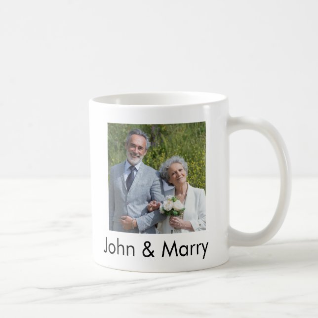 JW Gifts for service partner couple, custom photo Coffee Mug (Right)