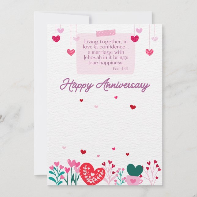 JW Happy Anniversary Card  (Front)