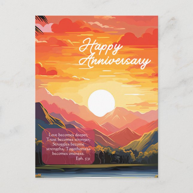JW Happy Anniversary Card for Jehovah's Witnesses (Front)
