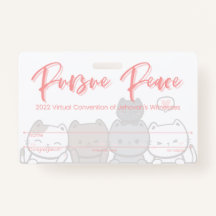 JW Keepsake Convention Badge Card | Cats