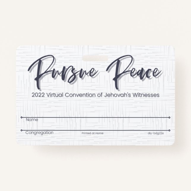 JW Keepsake Convention Badge Card | Thatched ID Badge (Front)