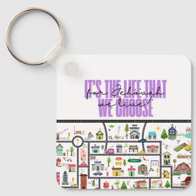JW Keychain for pioneers! "for Jehovah we live" (Front)