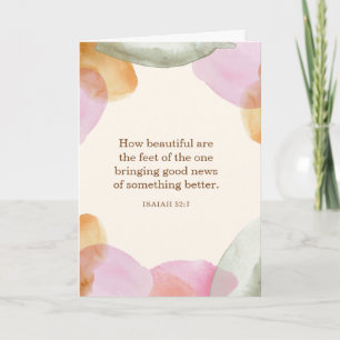 JW Pioneer Gift, Isaiah 52:7   JW Folded Greeting  Card