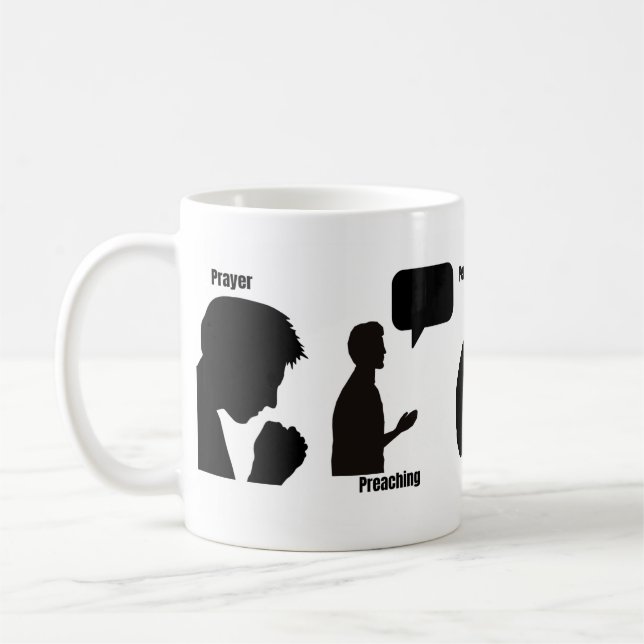 JW Prayer, Preaching & Personal Study Mug (Left)
