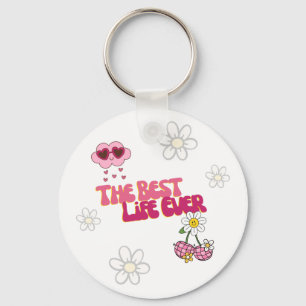JW Retro Best Life Ever Keychain for Sisters