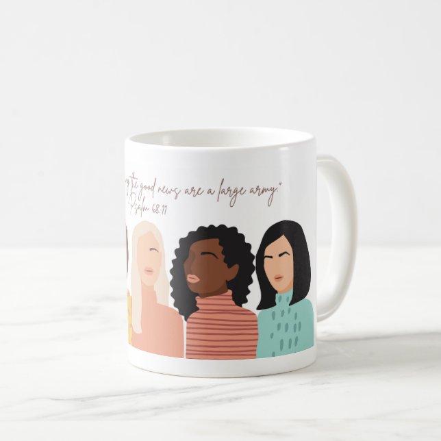 JW Scripture Mug Psalm 68:11 (Front Right)