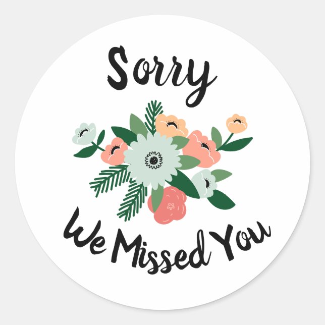 JW stickers Sorry We Missed You Ministry Supply (Front)