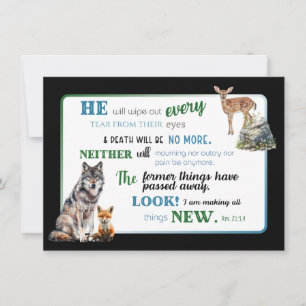 JW Sympathy Card for Brothers - Revelation 21:3,4