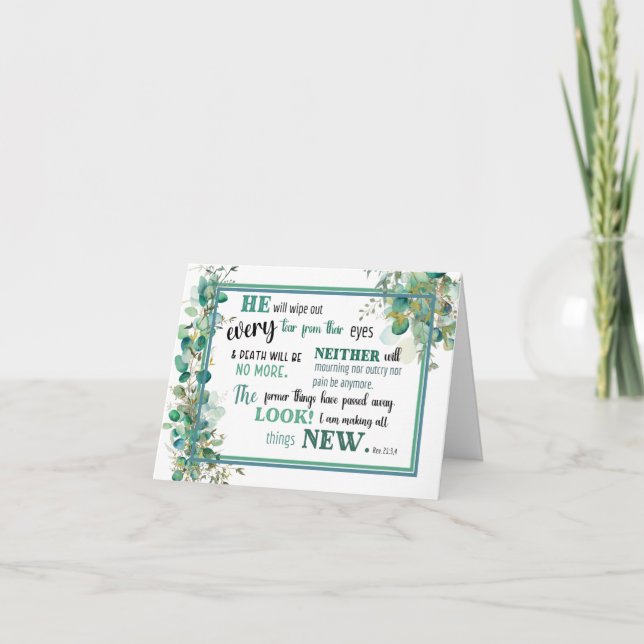 JW Sympathy Card Revelation 21:3,4 (Front)