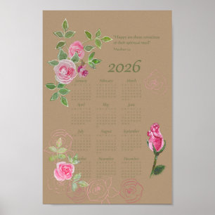 JW year text calendar customisable Poster