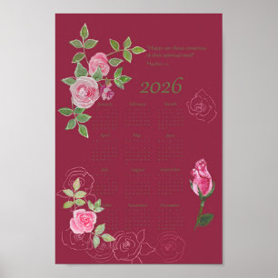 JW year text calendar customisable Poster