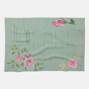JW year text customise with calendar  Tea Towel