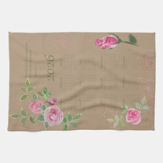 JW year text customise with calendar  Tea Towel