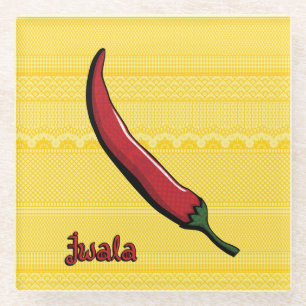 Jwala Chilli Pepper Glass Coaster