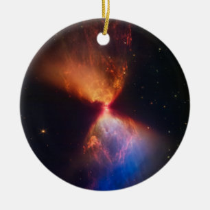 JWST Hourglass Protostar Formation Ceramic Ornament