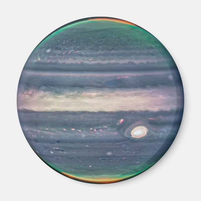 JWST Image of Planet Jupiter in Infrared Magnet (Front)