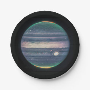 JWST Image of Planet Jupiter in Infrared  Paper Plate