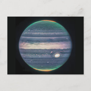 JWST Image of Planet Jupiter in Infrared  Postcard