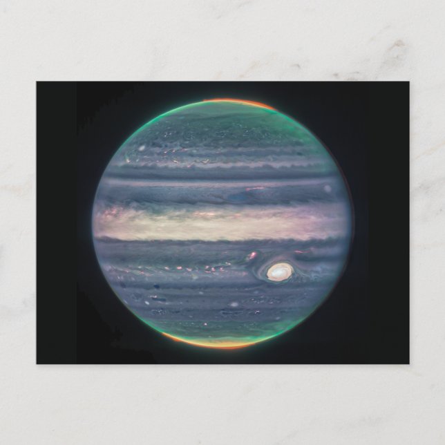 JWST Image of Planet Jupiter in Infrared  Postcard (Front)