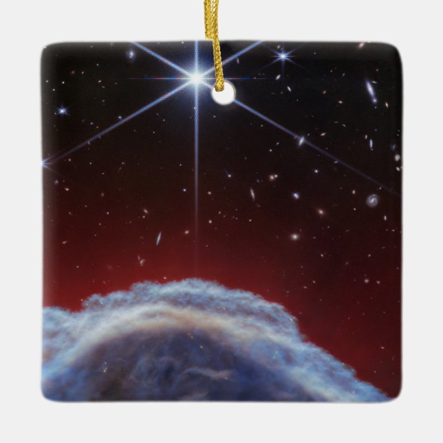 JWST Image of the Horsehead Nebula Ceramic Ornament (Front)
