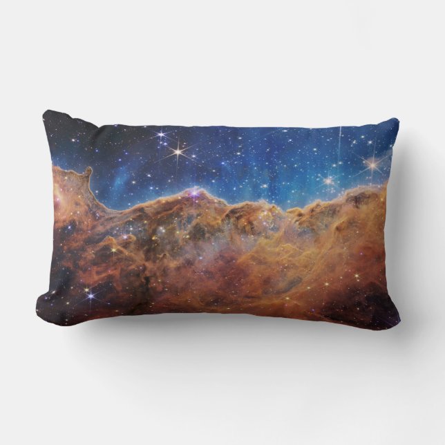 JWST James Webb Space Telescope Cosmic Cliffs Lumbar Cushion (Front)