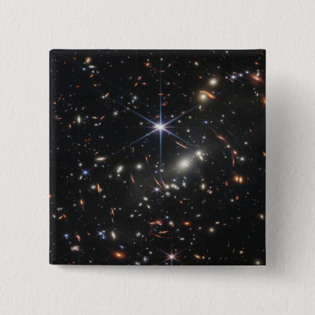JWST James Webb Space Telescope First Images 15 Cm Square Badge (Front)