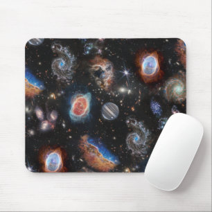 JWST James Webb Space Telescope Photo Collage Mouse Pad