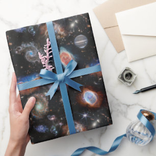 JWST James Webb Space Telescope Photo Collage Wrapping Paper