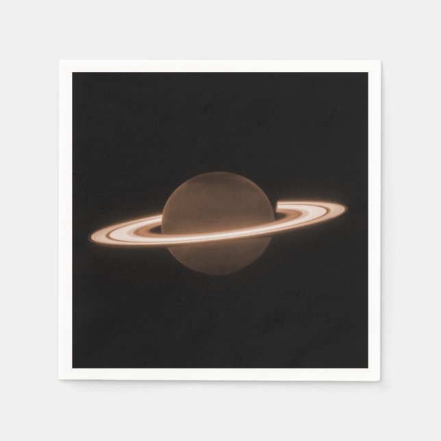 JWST James Webb Space Telescope Saturn Infrared Napkin (Front)