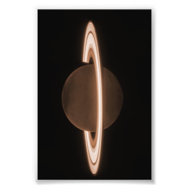 JWST James Webb Space Telescope Saturn Infrared Photo Print (Front)