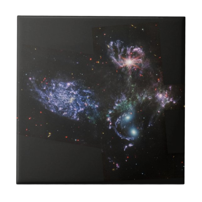 JWST James Webb Space Telescope Stephan’s Quintet Ceramic Tile (Front)