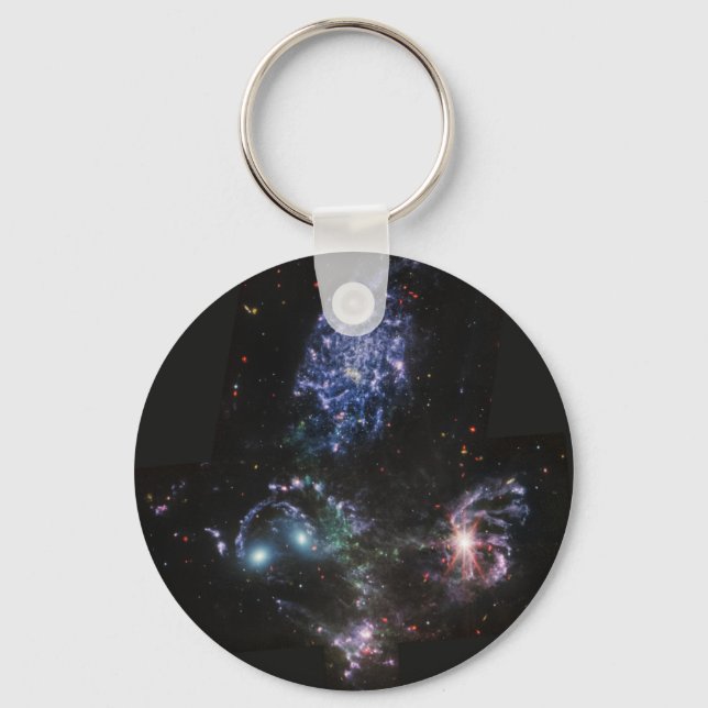 JWST James Webb Space Telescope Stephan’s Quintet Key Ring (Front)