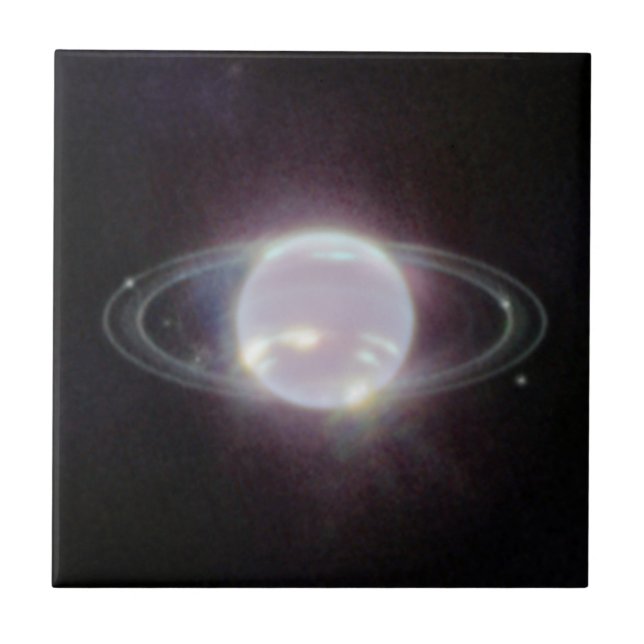 JWST Rings of Planet Neptune Ceramic Tile (Front)